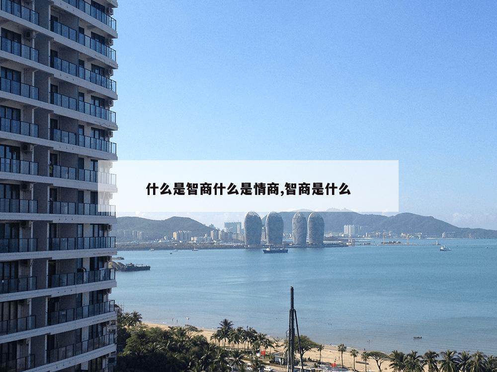 什么是智商什么是情商,智商是什么